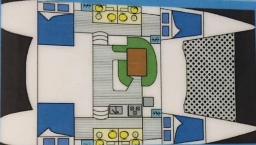 Catamaran Lagoon Lagoon 410 S2 Planimetria della barca