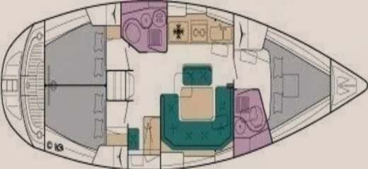 Sailboat Bavaria 40 Cruiser boat plan
