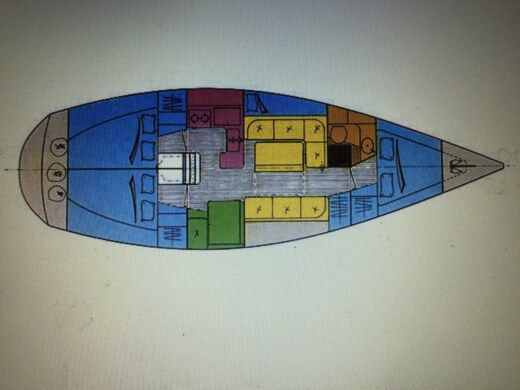 Sailboat Gibert Marine Gib sea 372 Plattegrond van de boot