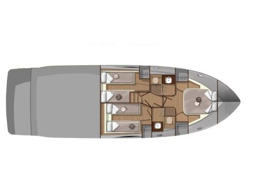 Motorboat Sessa Marine F47 Plattegrond van de boot