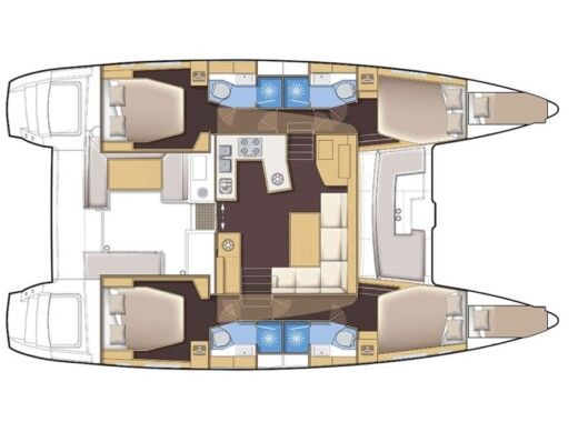 Catamaran Lagoon Lagoon 450 F Boat layout