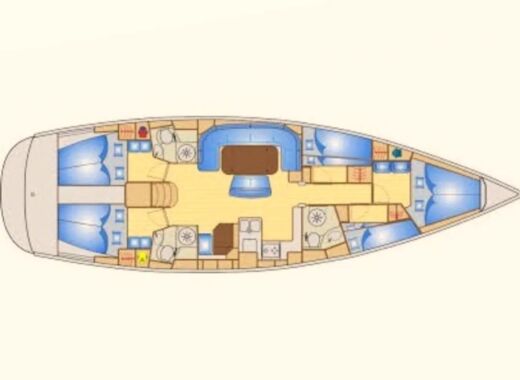 Sailboat Bavaria 50 Cruiser boat plan