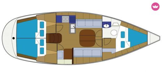 Sailboat Bavaria Yachts Bavaria 36 Cruiser Σχέδιο κάτοψης σκάφους