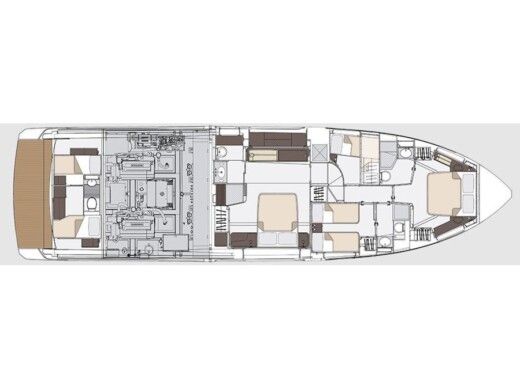 Motor Yacht  Azimut 68 boat plan