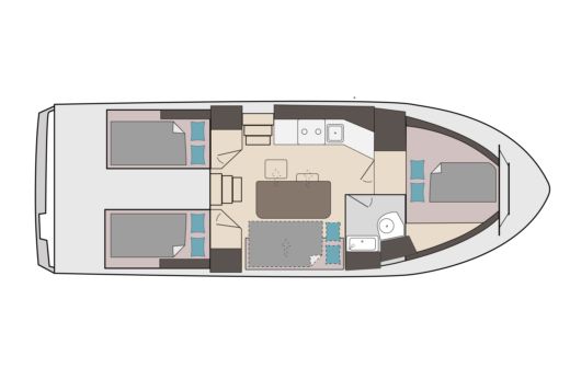 Motor Yacht Motoryacht Delphia 1080 Plan du bateau