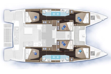 Alquiler Catamarán  Lagoon 51 /6 cab Atenas