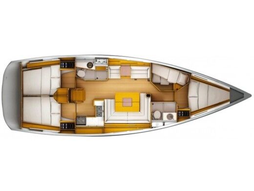 Sailboat  Sun Odyssey 449 Boot Grundriss