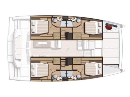Catamaran  Bali 4.4 Boot Grundriss