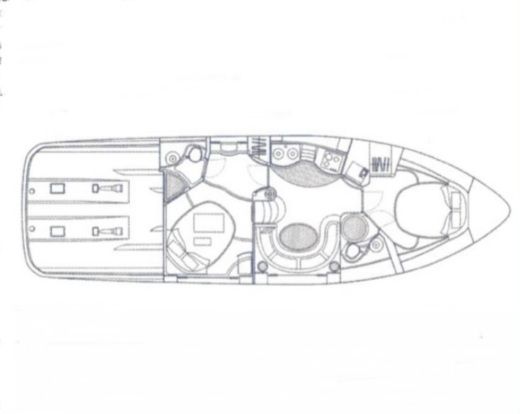 Motorboat Azimut Atlantis 47 Plan du bateau