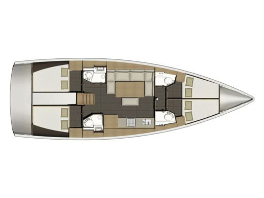 Sailboat DUFOUR 460 GL Boot Grundriss