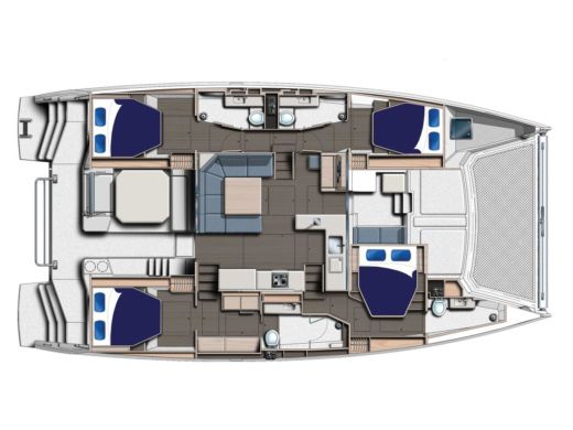 Catamaran  Moorings 5000 Boot Grundriss