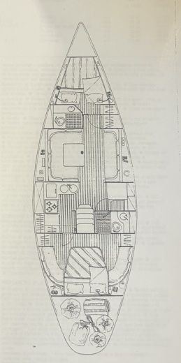 Sailboat Comar 420 Plattegrond van de boot