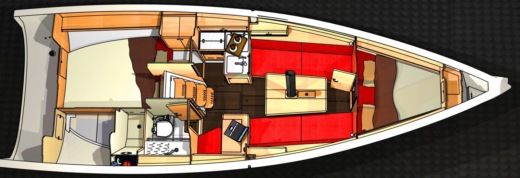 Sailboat Elan E3 Plano del barco