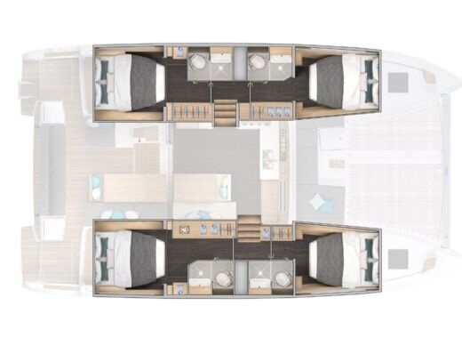 Catamaran  Lagoon 43 Boat design plan