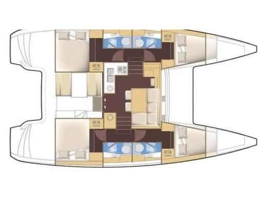 Catamaran  Lagoon 40 Boat design plan