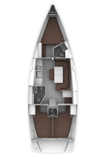 Sailboat BAVARIA C 41 Boot Grundriss