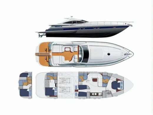 Motor Yacht Pershing 54 Boot Grundriss