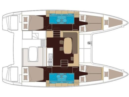 Catamaran LAGOON 400 S2 Plan du bateau