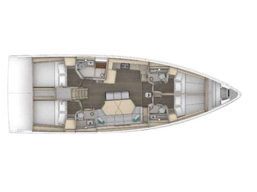 Sailboat  Dufour 48 boat plan