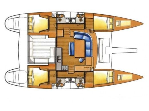 Catamaran LAGOON 450 F Plan du bateau