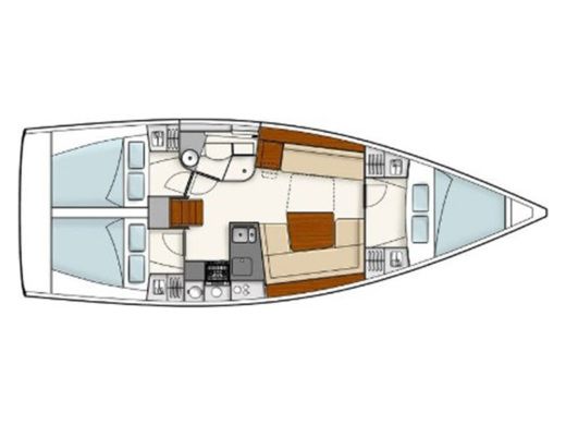 Sailboat HANSE 385 Plan du bateau