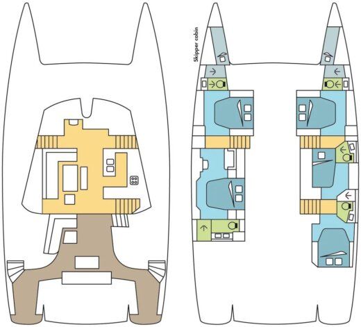 Catamaran Fountaine Pajot Sanya 57 Boat layout