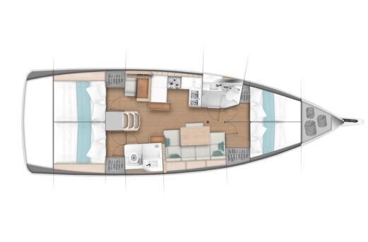 Sailboat Jeanneau Sun Odyssey 440 boat plan