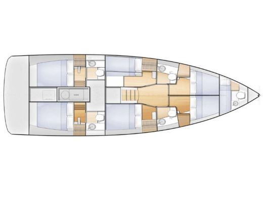 Sailboat Jeanneau Sun Loft 47 Plano del barco