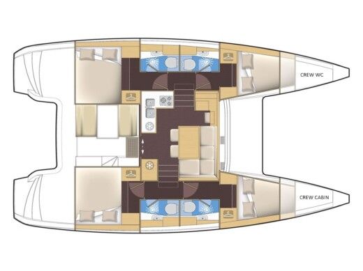Catamaran  Lagoon 39 boat plan