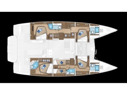 Catamaran  Lagoon 55 TRI WING boat plan