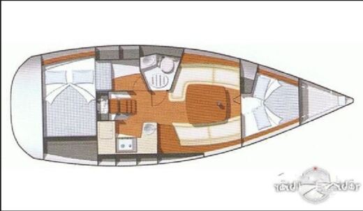 Sailboat JEANNEAU ODYSSEY 32i Planimetria della barca