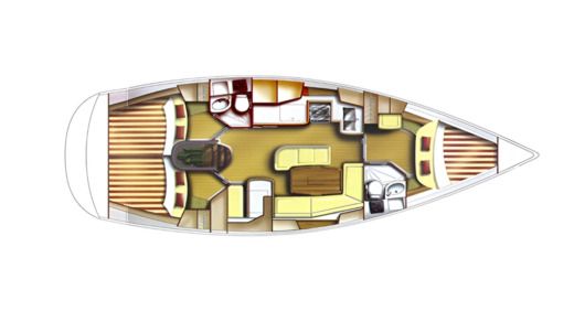 Sailboat Dufour Dufour Gib Sea 41 Planta da embarcação