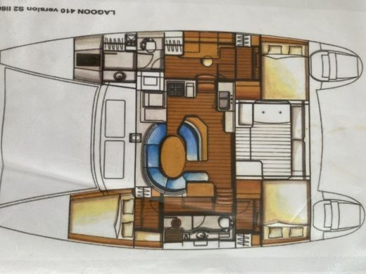 Catamaran Lagoon Lagoon 410 S2 Plan du bateau