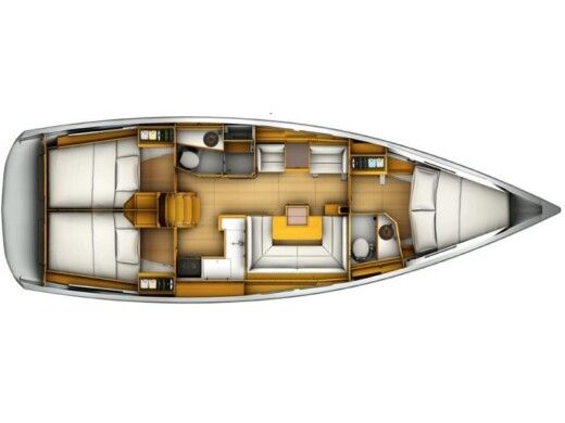 Sailboat JEANNEAU SUN ODYSSEY 419 boat plan