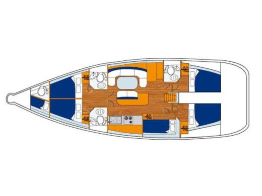 Sailboat BENETEAU CYCLADES 50.5 boat plan