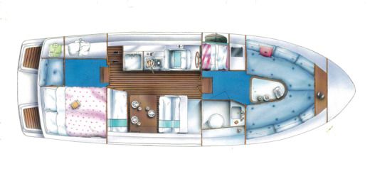 Motorboat Nimbus 2600 Plano del barco