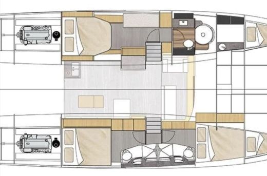 Motorboat Fountaine Pajot Catamarano 47 2025 boat plan
