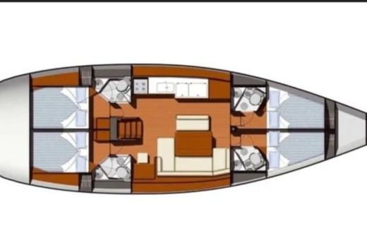 Sailboat Jeanneau Sun Odyssey 49 boat plan