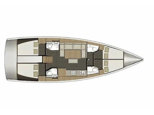 Sailboat  Dufour 460 Grand Large Boat layout