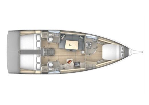Sailboat Dufour 41 Boat layout