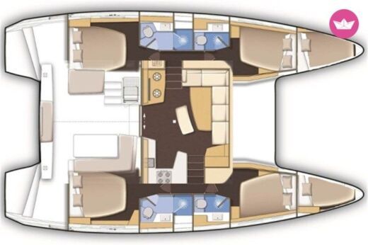 Catamaran Lagoon Lagoon 40 Plan du bateau