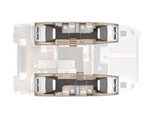 Catamaran  Lagoon 43 boat plan