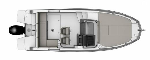 Motorboat Quicksilver Activ 755 Sundeck Boat layout