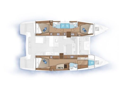 Catamaran  Lagoon 46  boat plan