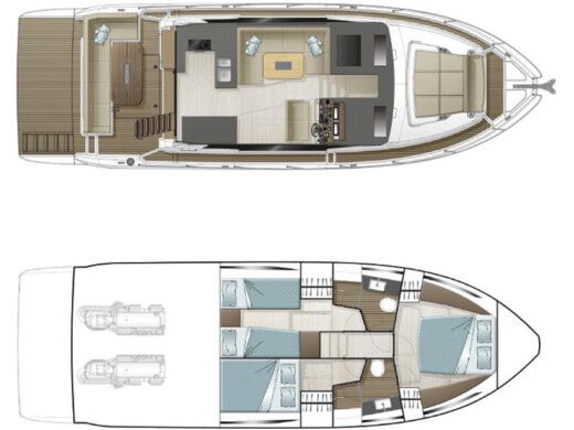 Motorboat Sealine  F430 boat plan