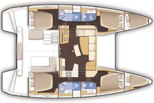 Catamaran LAGOON 40 Plattegrond van de boot