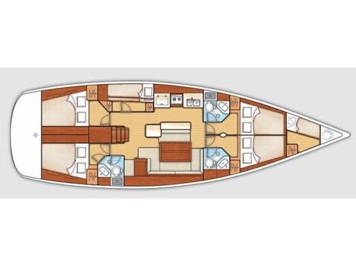 Sailboat Beneteau Oceanis 50 Family Plattegrond van de boot