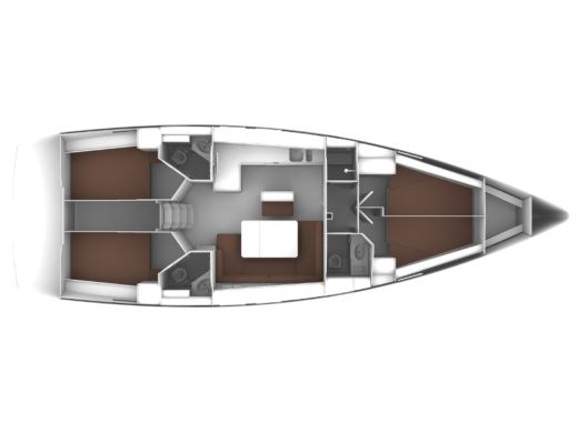 Sailboat BAVARIA 46 CRUISER Boot Grundriss
