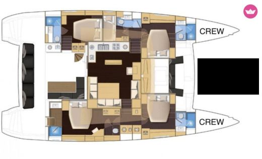 Catamaran LAGOON 560 Boat design plan