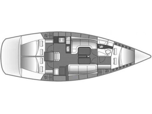 Sailboat BAVARIA 38 Plattegrond van de boot